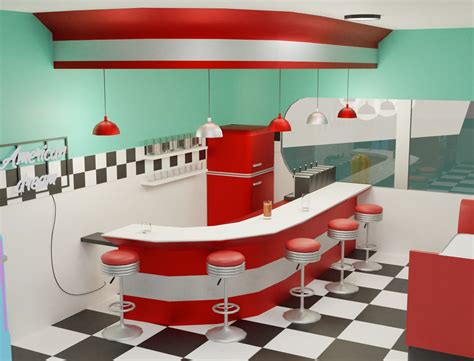 ArtStation - American diner - Full version | Game Assets