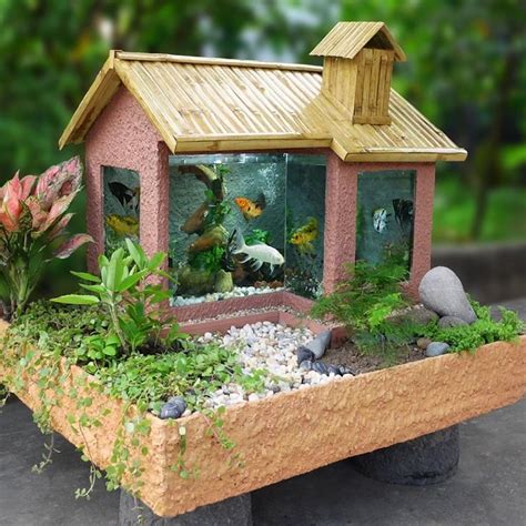 Very Nice! Aquarium, Garden, House, Bamboo ...all in one idea [Video ...