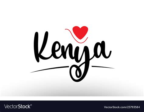 Kenya country text typography logo icon design Vector Image