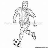 Soccer player 40 coloring Page sketch template