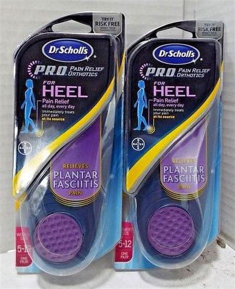 (2x) Dr. Scholl's Heel Pain Relief Orthotics, Women's 5-12 - Walmart.com