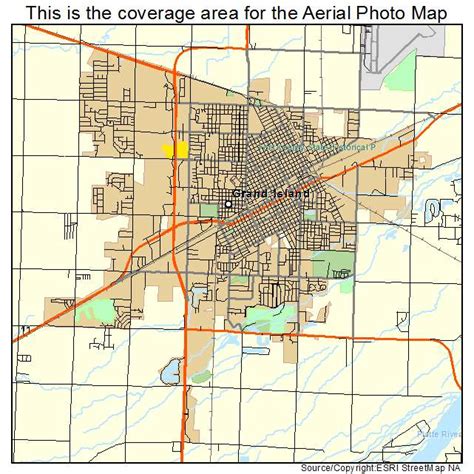 Aerial Photography Map of Grand Island, NE Nebraska