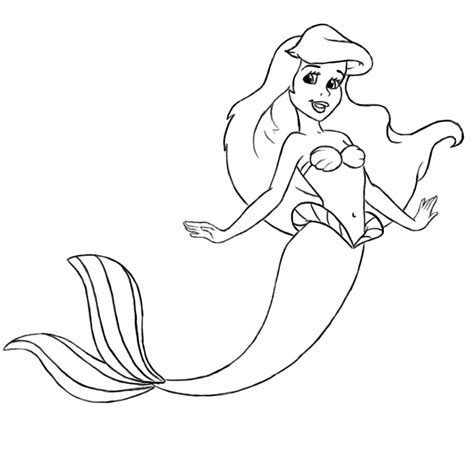 How To Draw Ariel The Little Mermaid Step By Step - Draw Central