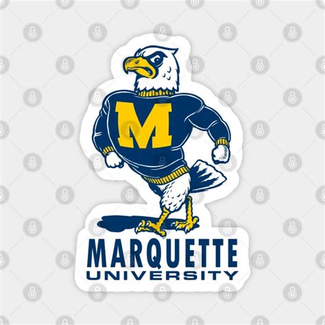 Vintage Marquette U Golden Eagle Mascot - Marquette - Magnet | TeePublic