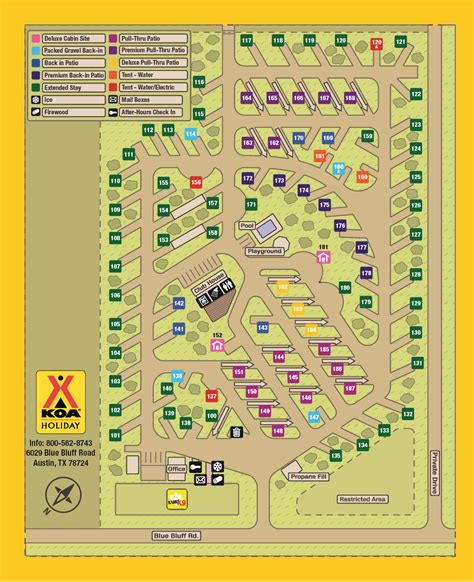 KOA Campground Map | Austin East KOA Holiday Guide