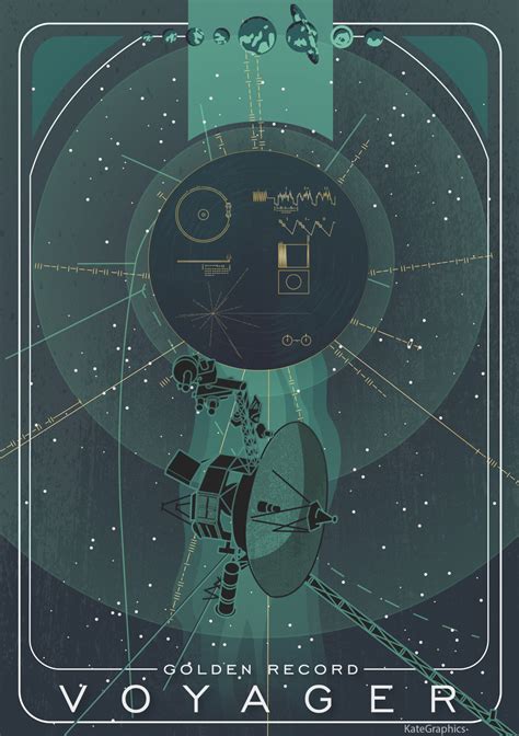 Golden Record Voyager NASA | Poster By Kategraphics