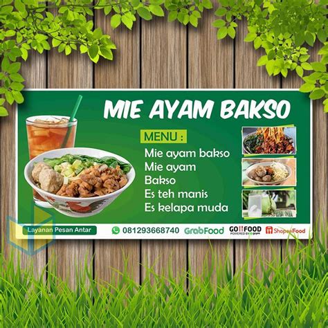 Desain Spanduk Mie Ayam Bakso Cikampek | Desain, Spanduk, Bakso