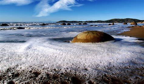 The Moeraki Boulders. | The Moeraki Boulders are unusually l… | Flickr