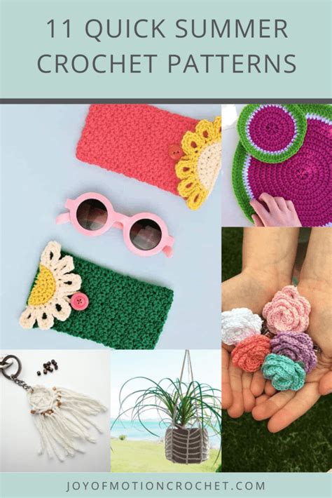 11 Quick Summer Crochet Patterns - Crochet Roundup