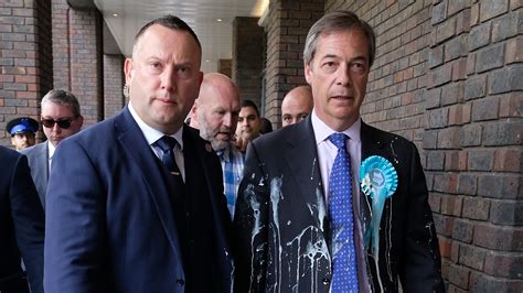 Nigel Farage: Milkshake attack on Brexit boss leads to man's arrest