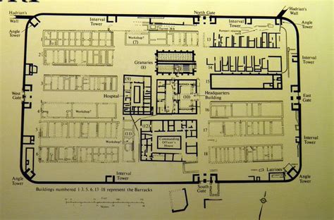 Map of Housesteads Fort, Housesteads Museum, Housesteads Roman Fort by ...