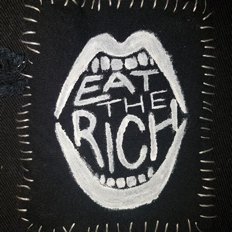 'Eat the rich' punk patch FREE Canadian... - Depop | Punk patches, Punk culture, Punk