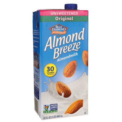 Almond Breeze Unsweetened Original Almond Milk, 32 fl oz - Walmart.com - Walmart.com