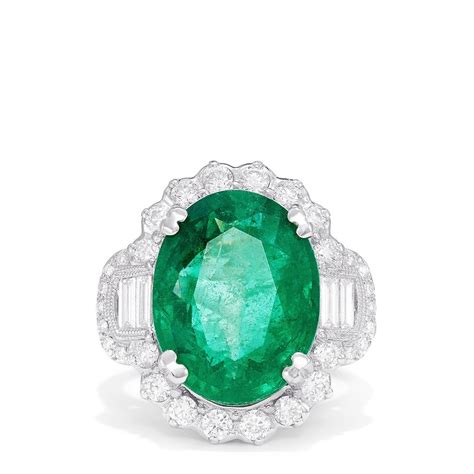 Effy Hematian 18K Two Tone Gold Fine Emerald and Diamond Ring, 9.60 TCW ...