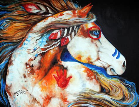 Spirit Indian War Horse Painting by Marcia Baldwin - Pixels