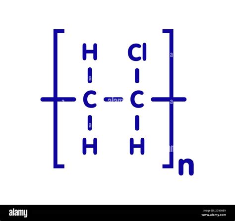 poly(vinyl chloride) plastic (PVC), chemical structure. Used in ...