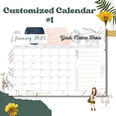 Personalized 2023 Desk Calendar A4, Hobbies & Toys, Stationary & Craft ...