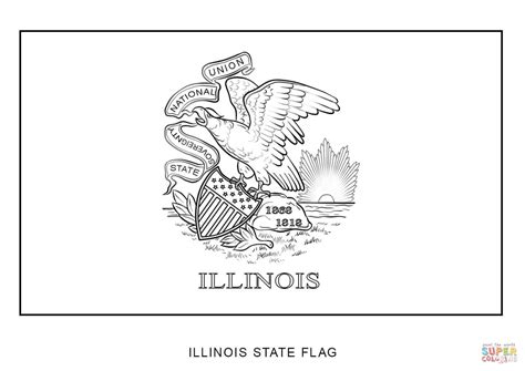 Flag of Illinois coloring page | Free Printable Coloring Pages