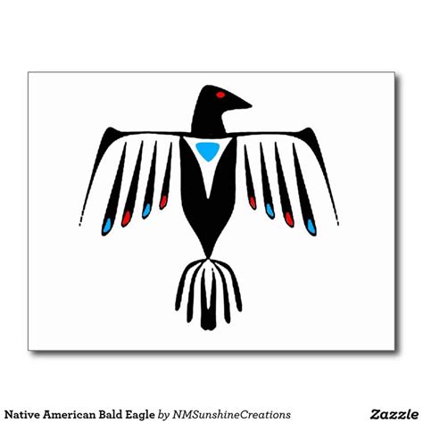 Native American Bald Eagle Postcard | Zazzle.com | American indian tattoos, Native american ...