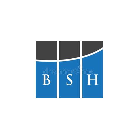 BSH Letter Logo Design on BLACK Background. BSH Creative Initials Letter Logo Concept. BSH ...