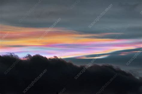 Nacreous clouds - Stock Image - C047/6572 - Science Photo Library