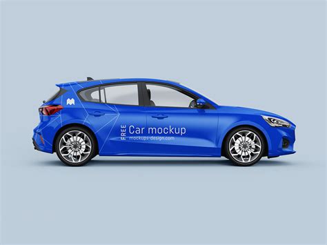 Free Hatchback Car Branding Mockup PSD Set - Good Mockups