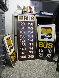 Old Style Metro Bus Stop Signs | These probably date from th… | Flickr