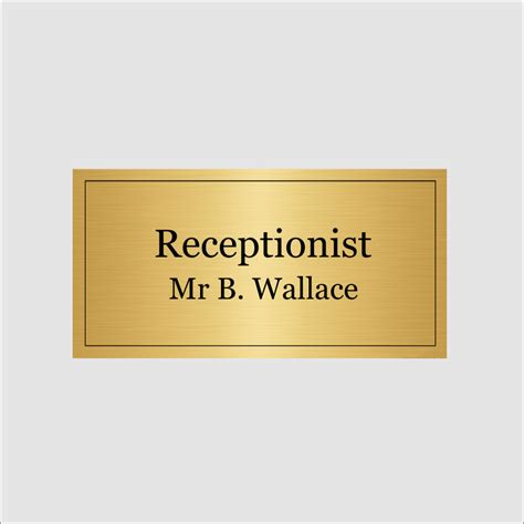 Personalised Receptionist Sign