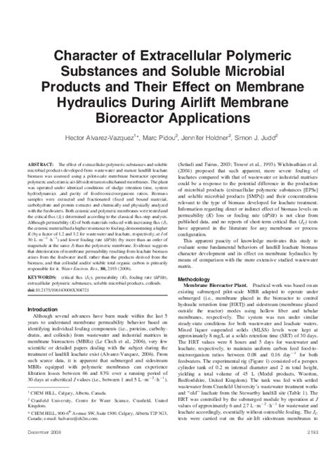 (PDF) Character of Extracellular Polymeric Substances and Soluble Microbial Products and Their ...