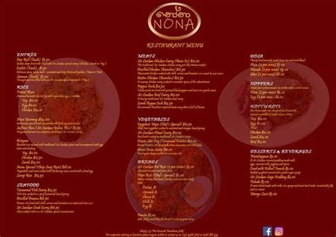 Menu at Nona Restaurant Bundoora, Bundoora