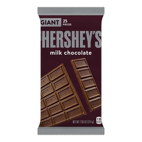 Hershey's, Milk Chocolate Giant Candy, 7.56 oz, Bar - Walmart.com