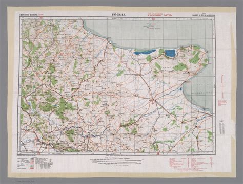 Foggia (Italy) Sheet K. 33/8 1st. Edition - David Rumsey Historical Map Collection