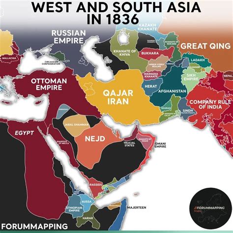 West and (some territories of) South Asia in 1836.... - Maps on the Web