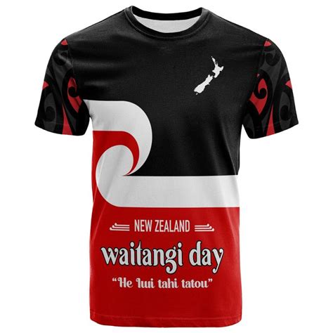 AIO Pride Waitangi Day T Shirt Maori Fern and Tino Rangatiratanga Flag ...