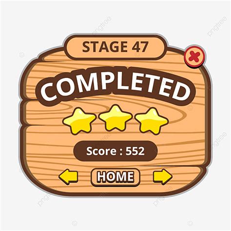 Levels Game Clipart Hd PNG, Wooden Completed Game Level Score, Wooden ...