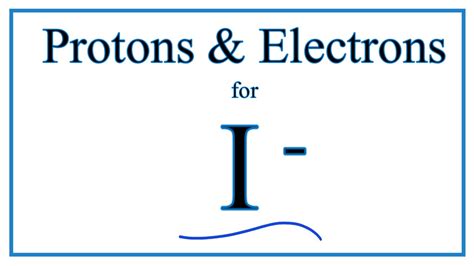 How to find Protons & Electrons for the Iodide ion (I-) - YouTube