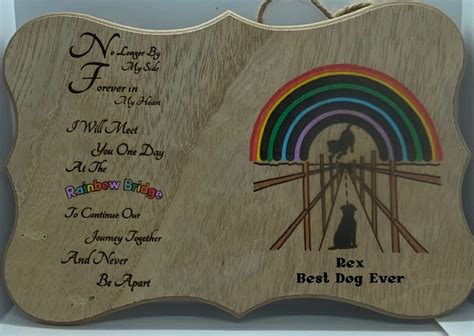 Rainbow Bridge Plaque Dog Memorial Dogs Meeting Gift | Etsy