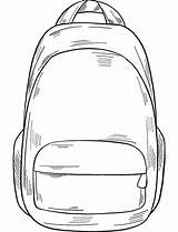 Free Printable Backpack sketch template