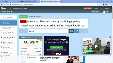 Typing Test Indonesian 10FastFingers com Google Chrome 2023 05 25 21 15 04 - YouTube