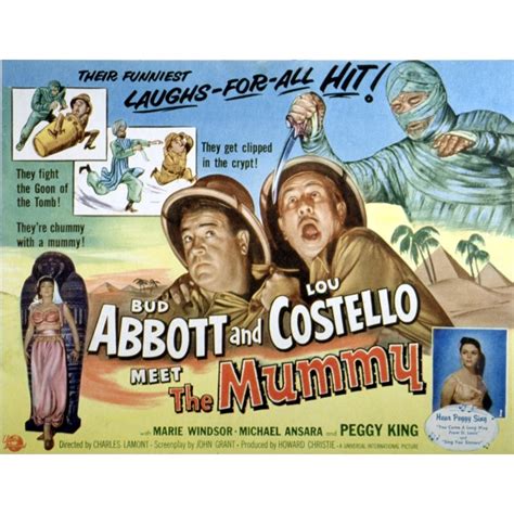 Abbott And Costello Meet The Mummy Lou Costello Bud Abbott 1955. Movie ...