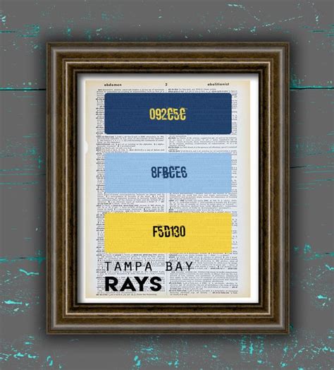 Tampa Bay Rays print HEX color code Tampa Bay by NorthernLiberties