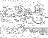 Hurricane Coloring Page sketch template