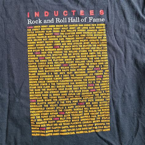 Vintage Rock and Roll Hall of Fame inductees t-shirt... - Depop