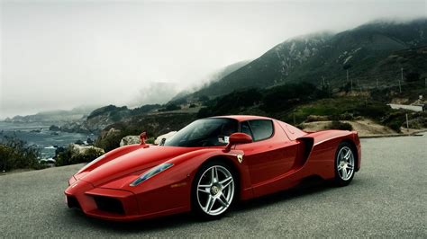 Ferrari, enzo, туман, феррари, красная, тачка, авто, спортивная, горы ...