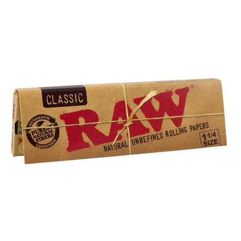 RAW Classic 1 1/4 Cigarette Papers Medium Size Unbleached - Paperguru ...