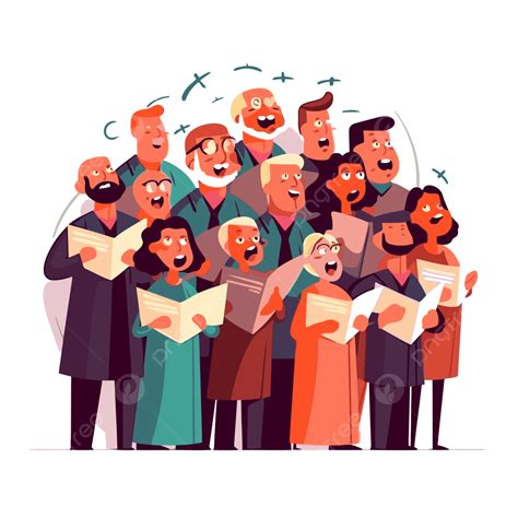 Choir Clipart Singing Man Choir And Older Woman With A Choir Icon Cartoon Vector, Choir, Clipart ...