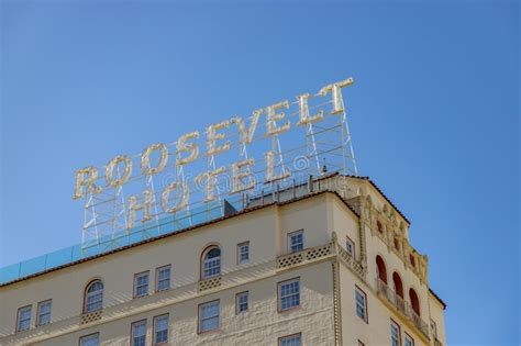 The Hollywood Roosevelt Hotel Editorial Stock Image - Image of ...