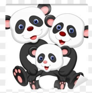 Panda Family Cartoon - Free Transparent PNG Clipart Images Download