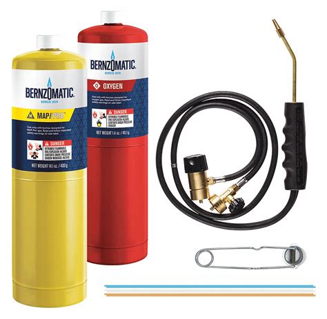 BERNZOMATIC Pencil Torch Kit W/ Cylinder, MAPP/PRO, Manual, 4,500°F Propane Temp., 5,300 MAPP ...