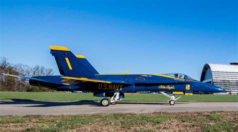 First Blue Angels F/A-18C Has Arrived At The National Air and Space Museum's Udvar-Hazy Center ...